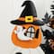 Glitzhome® 35"H Halloween Wooden Pumpkin Haunted House Porch Decor